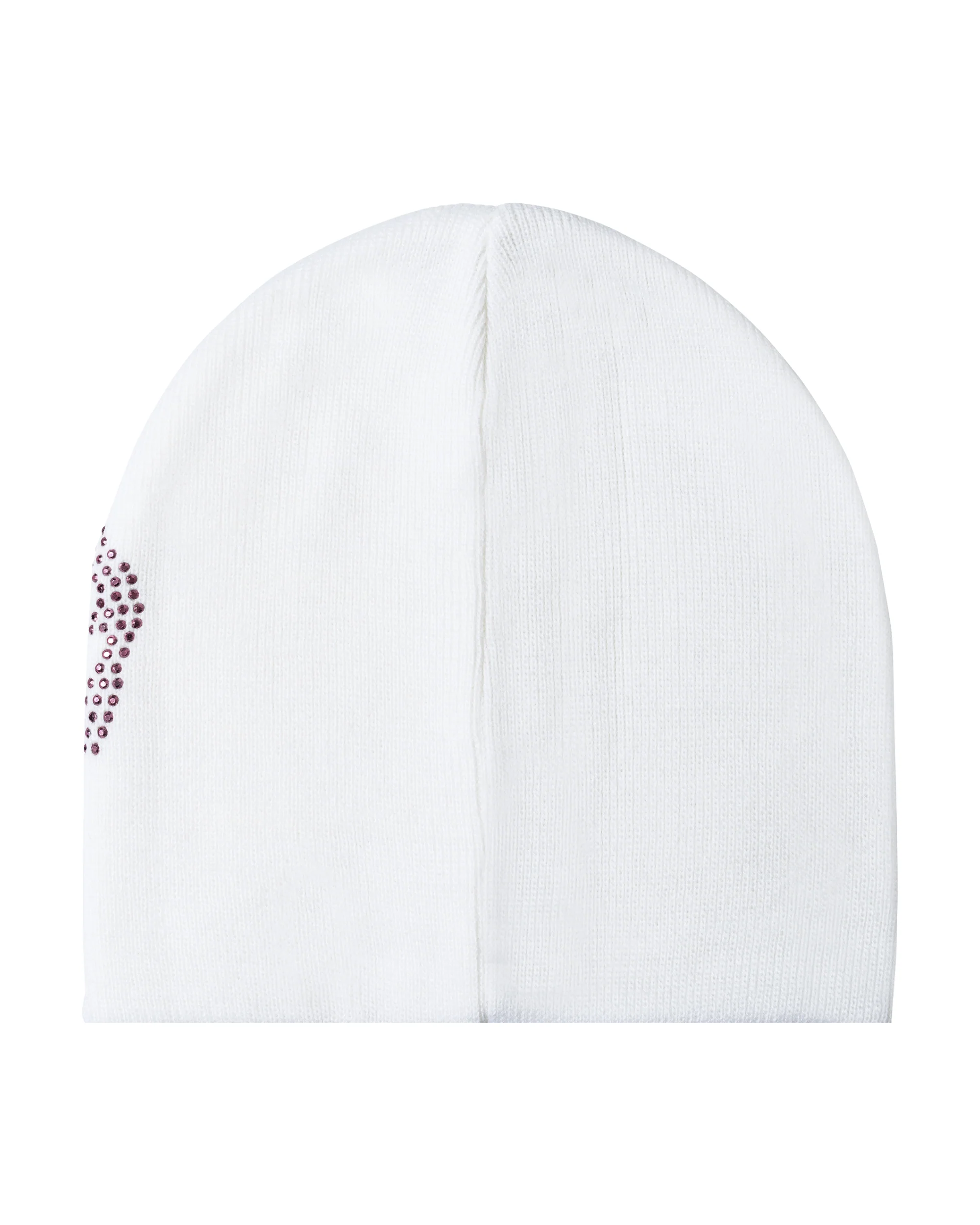 X HEARTBREAK RHINESTONE BEANIE WHITE/PINK - Image 2