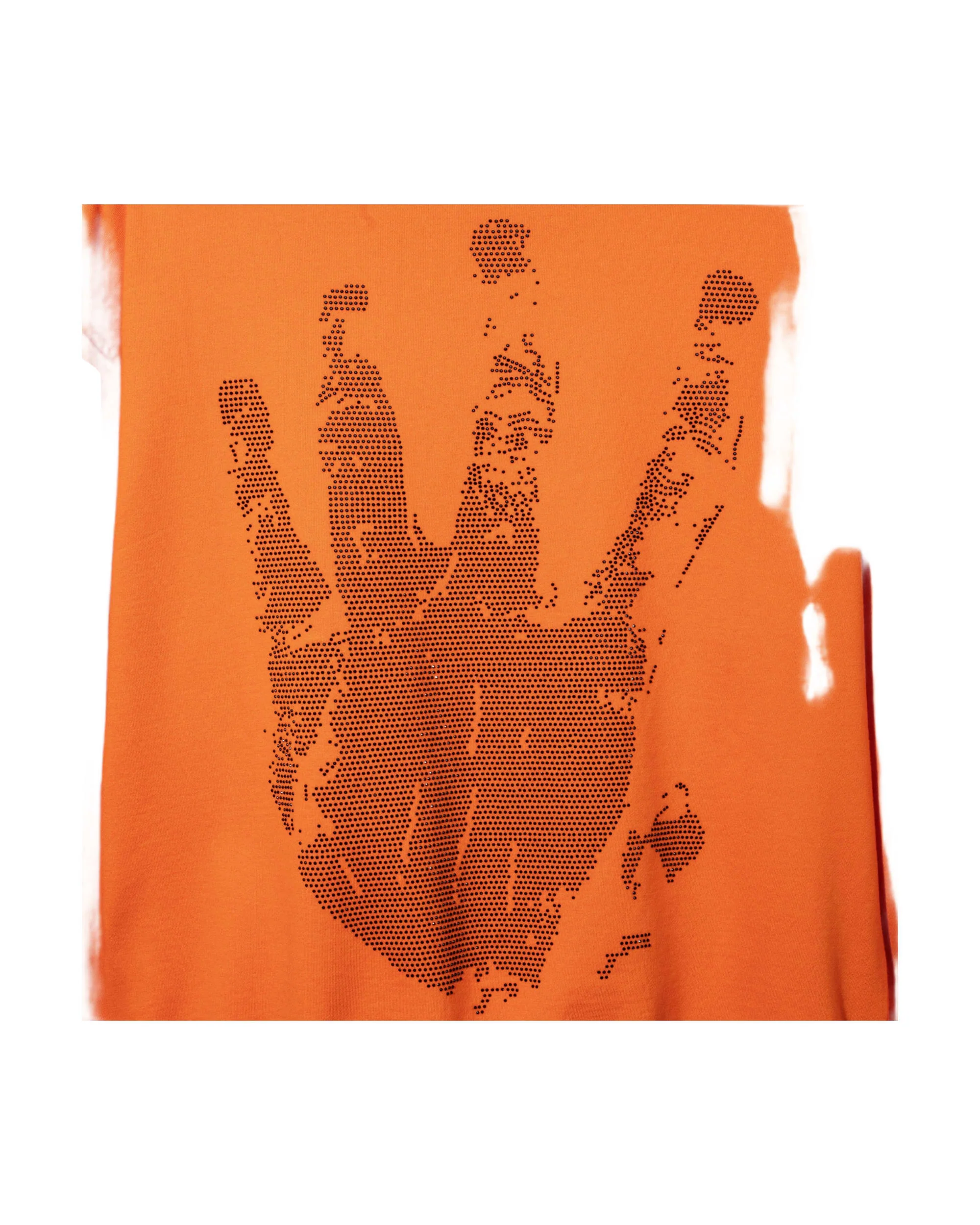 X KILL BEJEWELED ZIP ORANGE/BLACK - Image 4