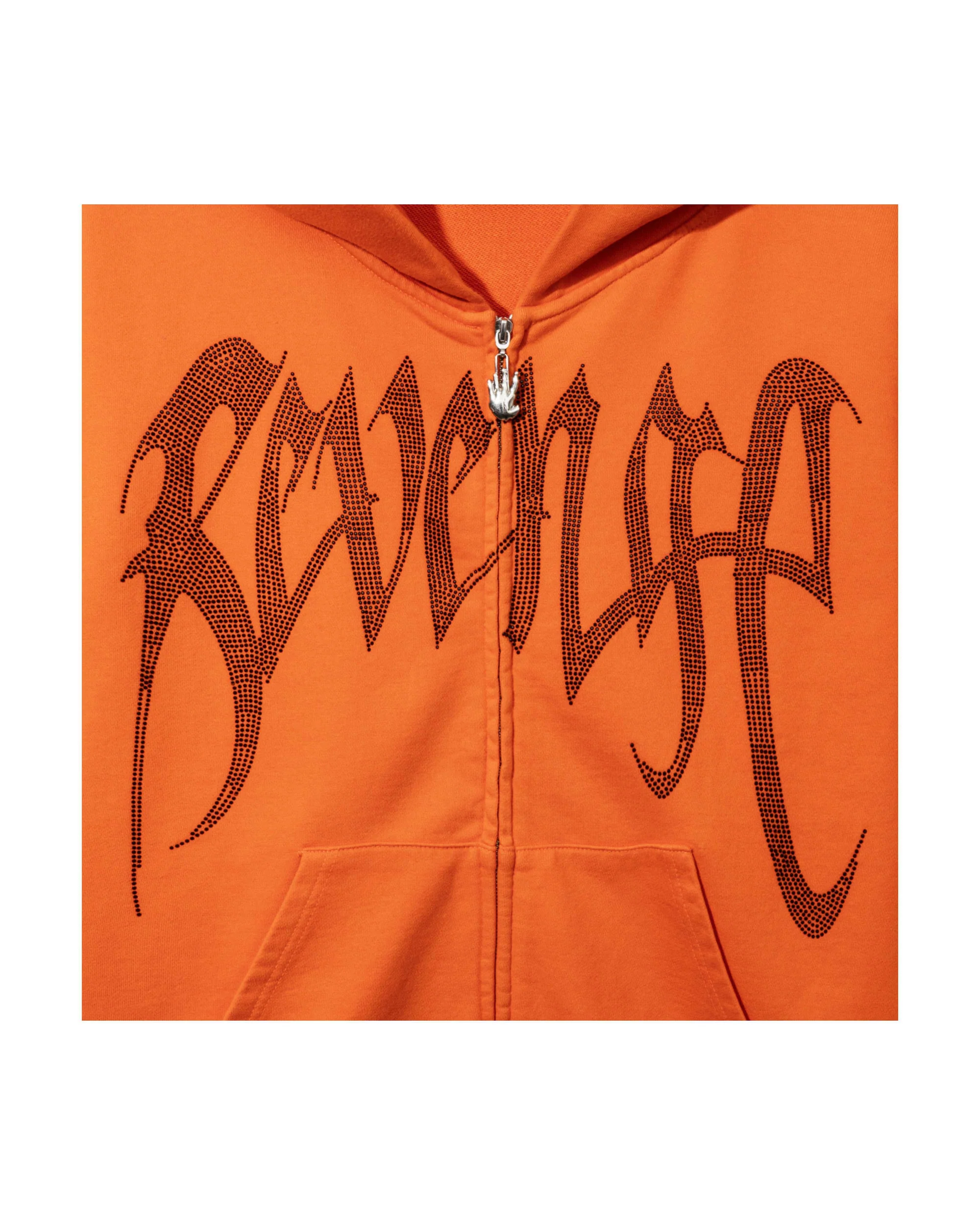 X KILL BEJEWELED ZIP ORANGE/BLACK - Image 5