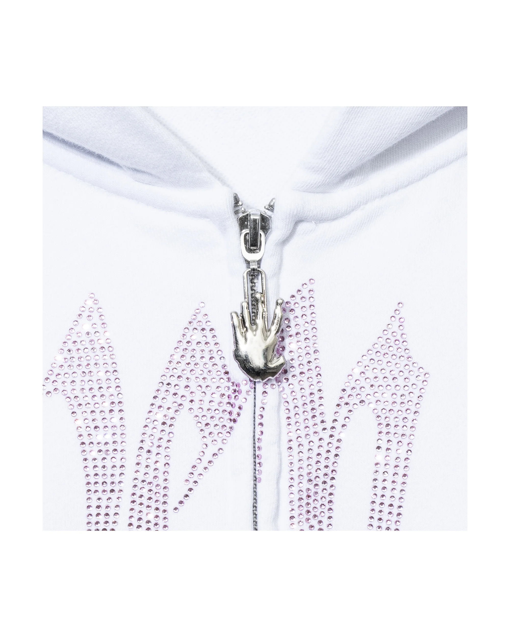 X KILL BEJEWELED ZIP WHITE/PINK - Image 3