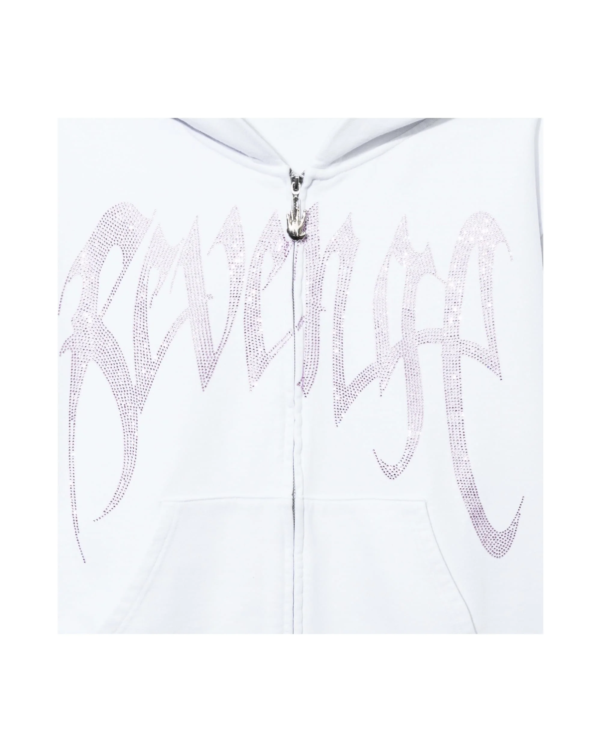 X KILL BEJEWELED ZIP WHITE/PINK - Image 5