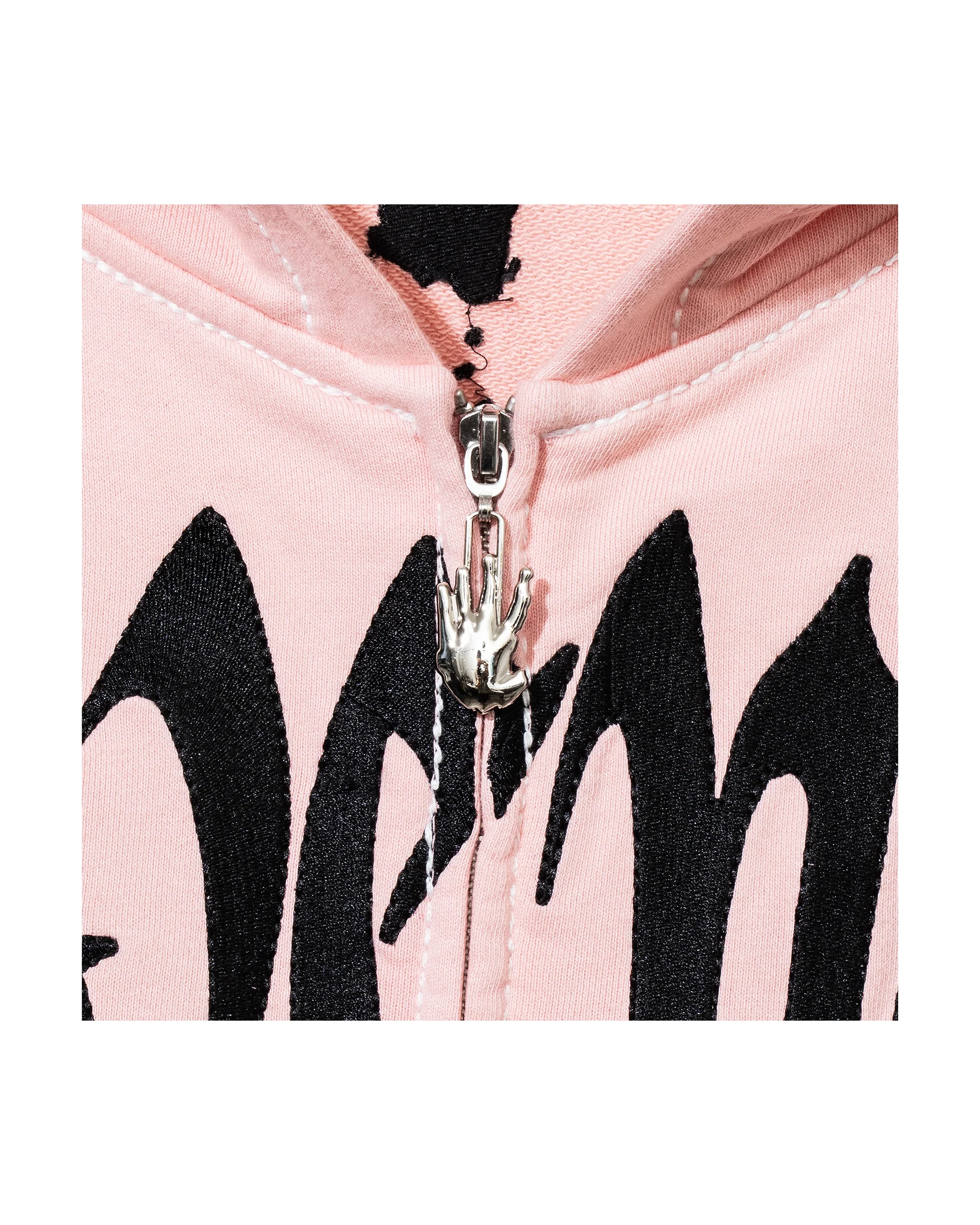X KILL CONTRAST STITCH ZIP WASHED PINK/BLACK - Image 3