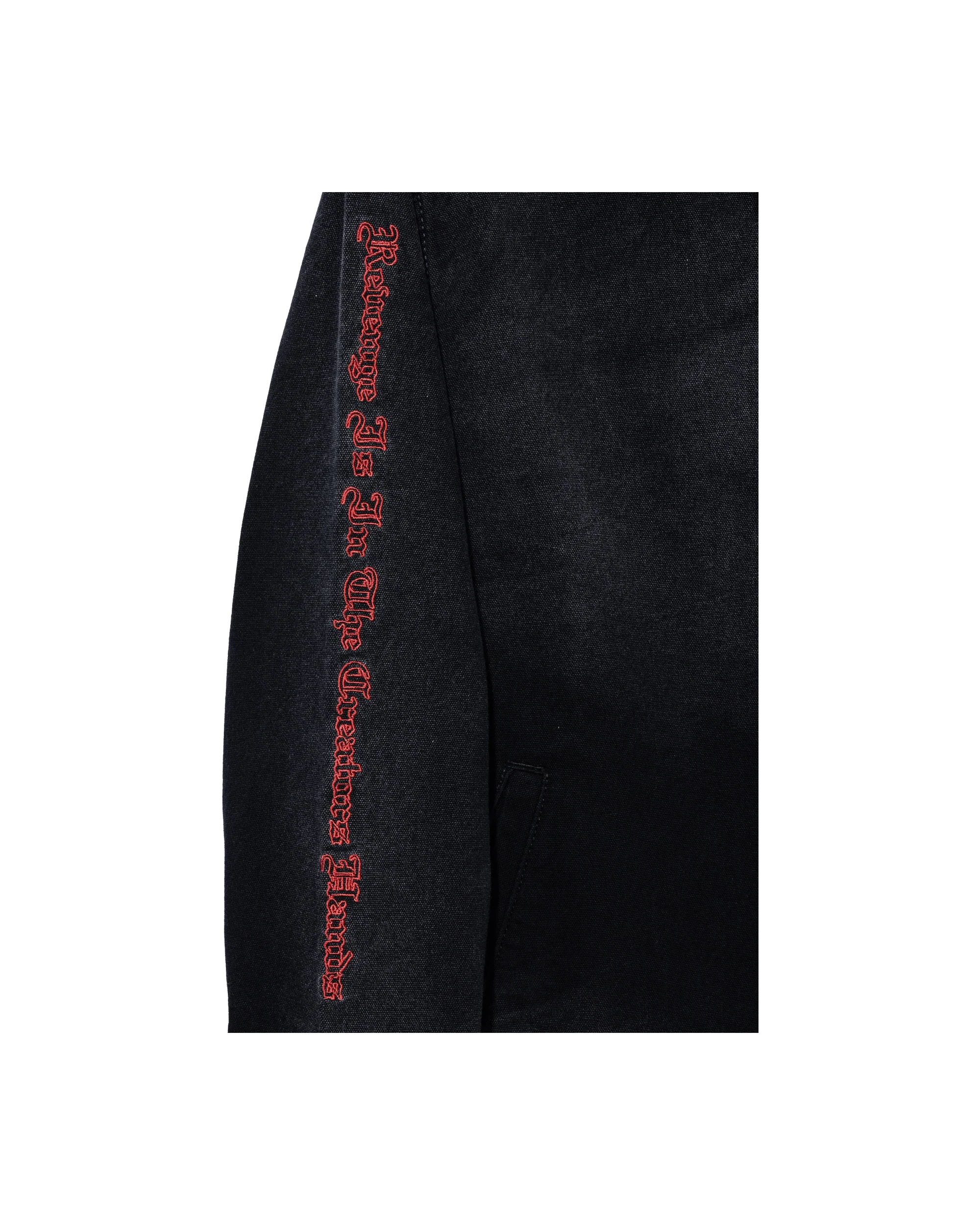 X KILL WORK JACKET WASHED BLACK/RED - Image 2