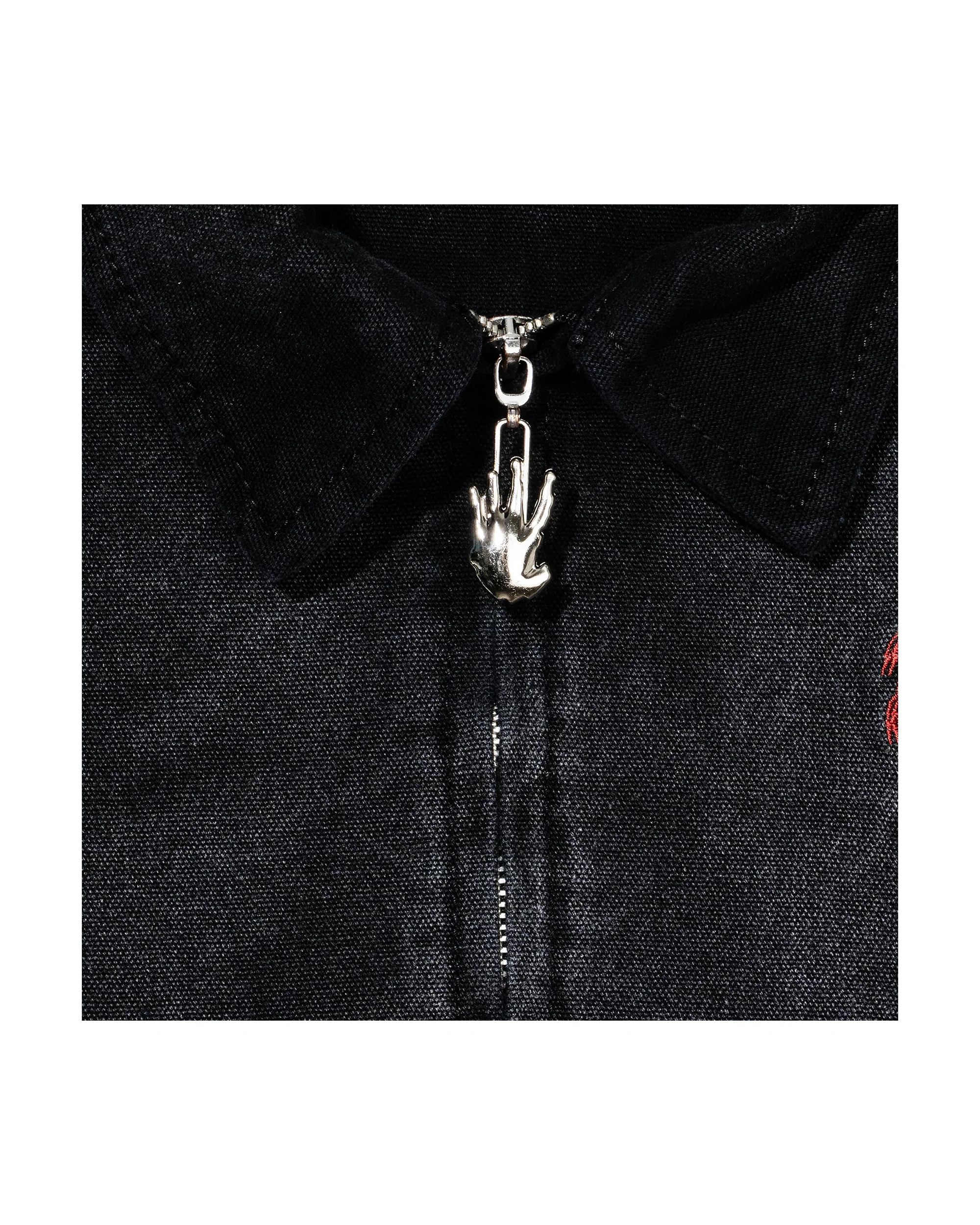X KILL WORK JACKET WASHED BLACK/RED - Image 4