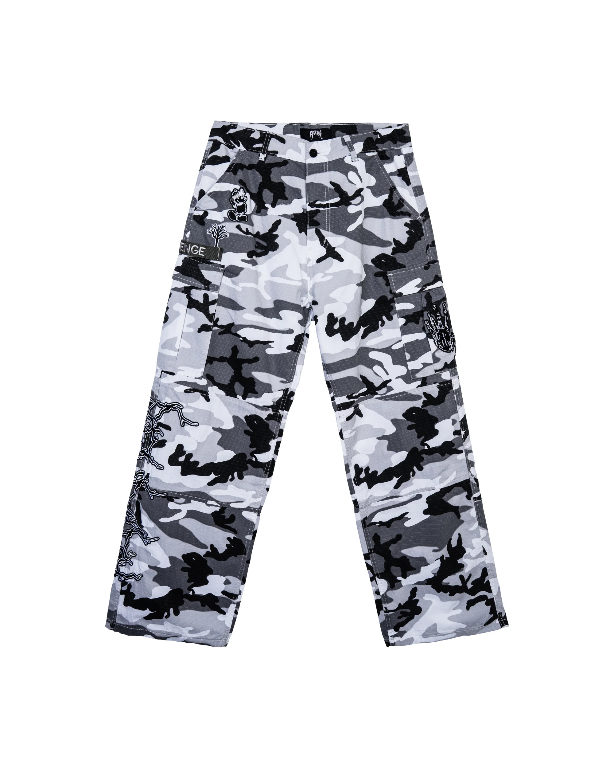 X LIGHTNING HEARTBREAK EMBROIDERED CARGO PANTS SNOW CAMO/BLACK