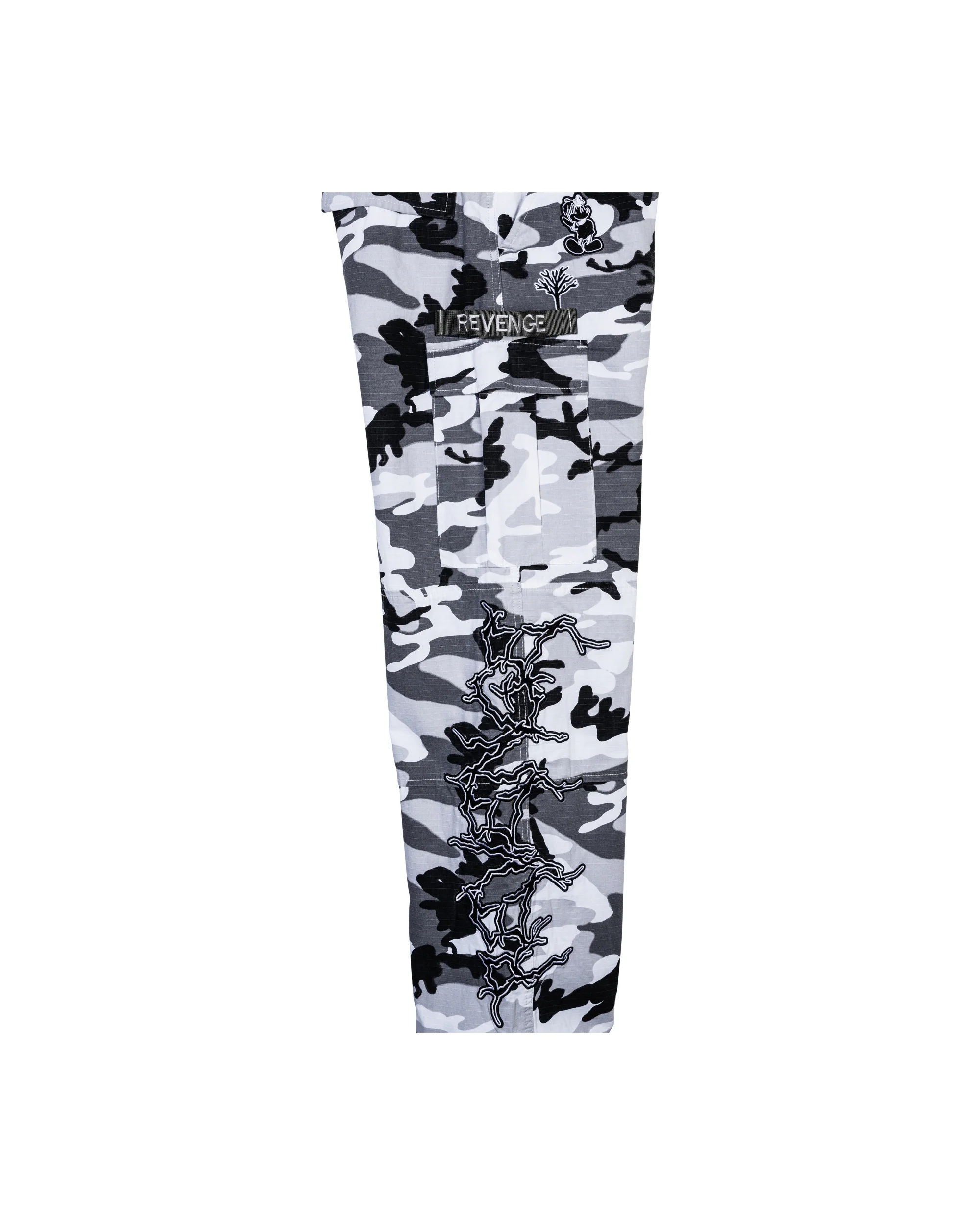 X LIGHTNING HEARTBREAK EMBROIDERED CARGO PANTS SNOW CAMO/BLACK - Image 3