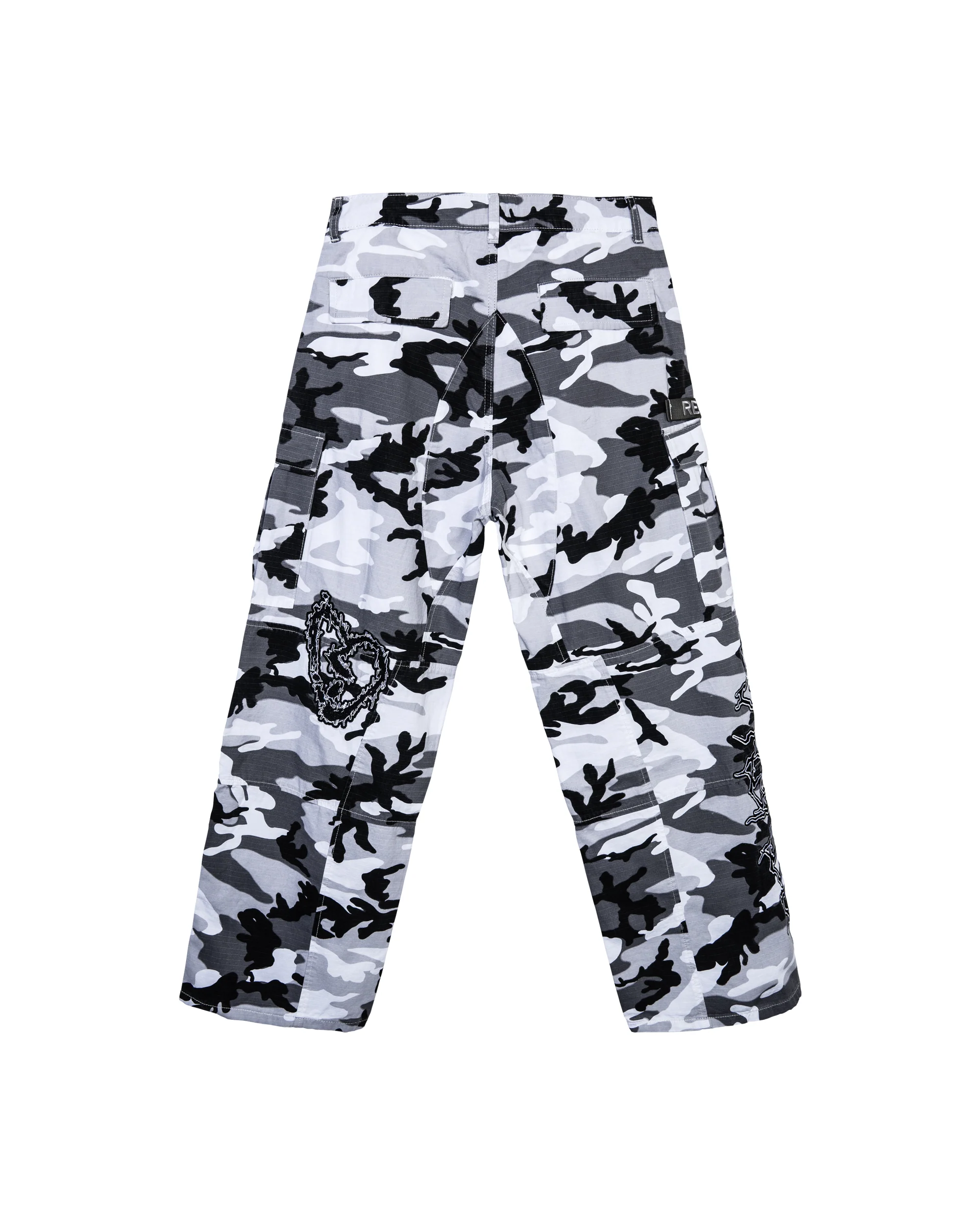 X LIGHTNING HEARTBREAK EMBROIDERED CARGO PANTS SNOW CAMO/BLACK - Image 5