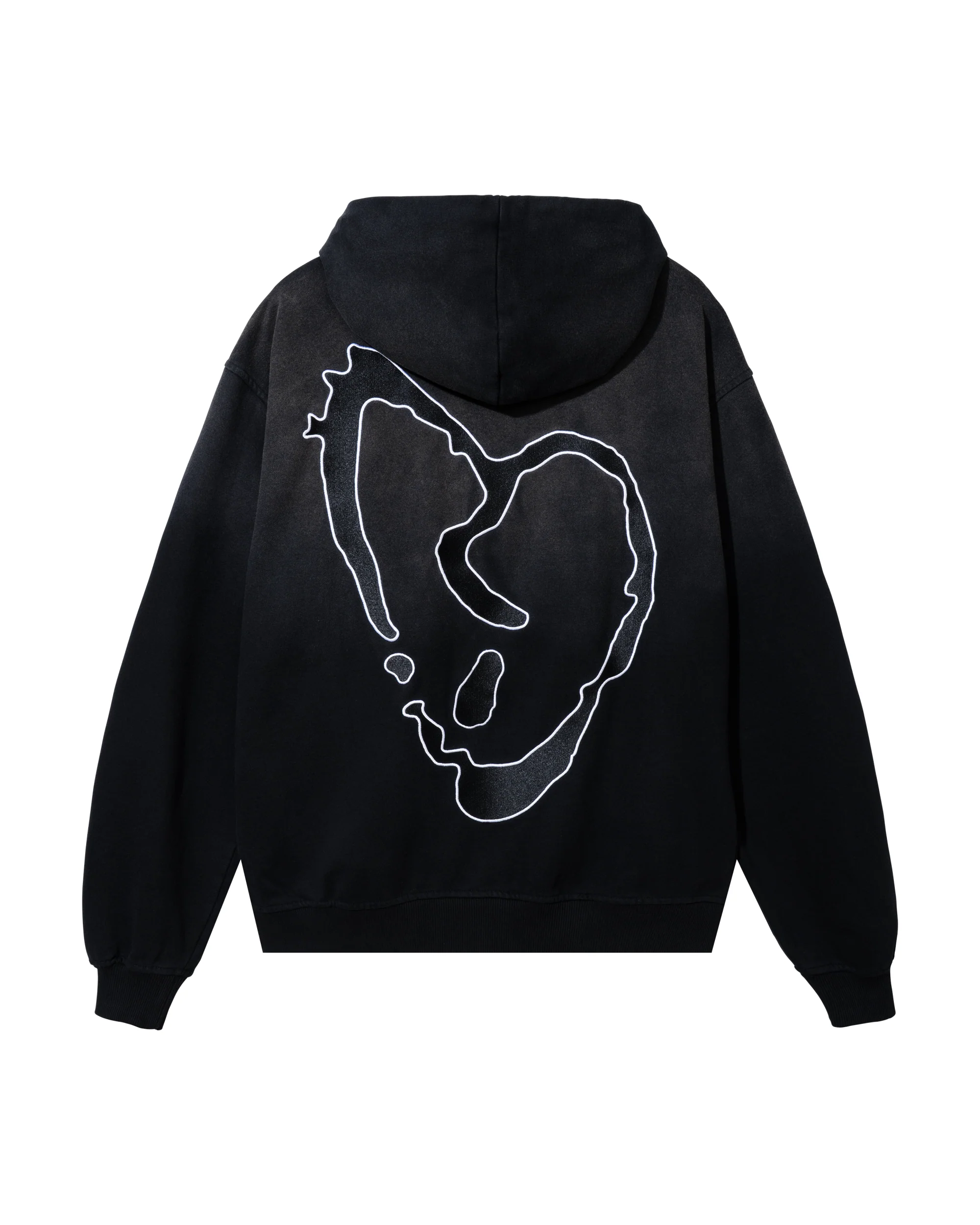 X LIGHTNING HEARTBREAK HOODIE TREATED BLACK/WHITE - Image 5
