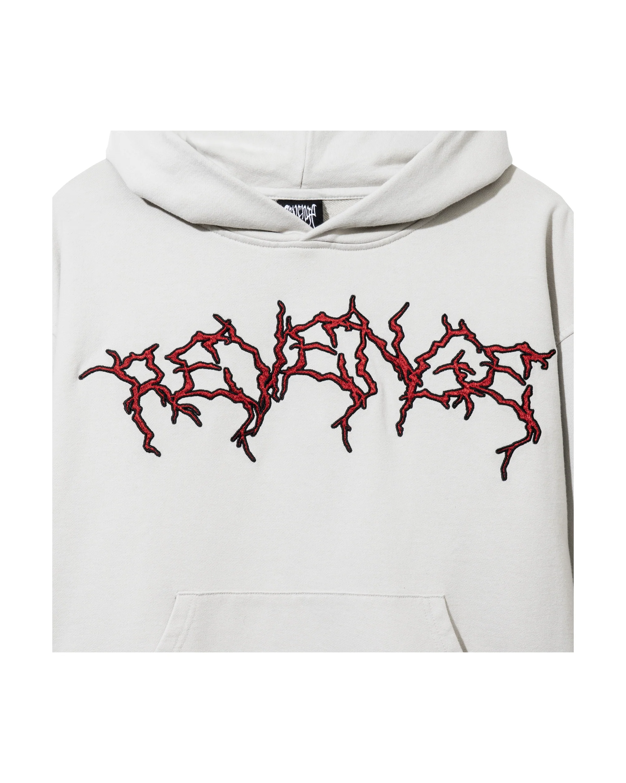 X LIGHTNING HEARTBREAK HOODIE TREATED CEMENT/RED - Image 4
