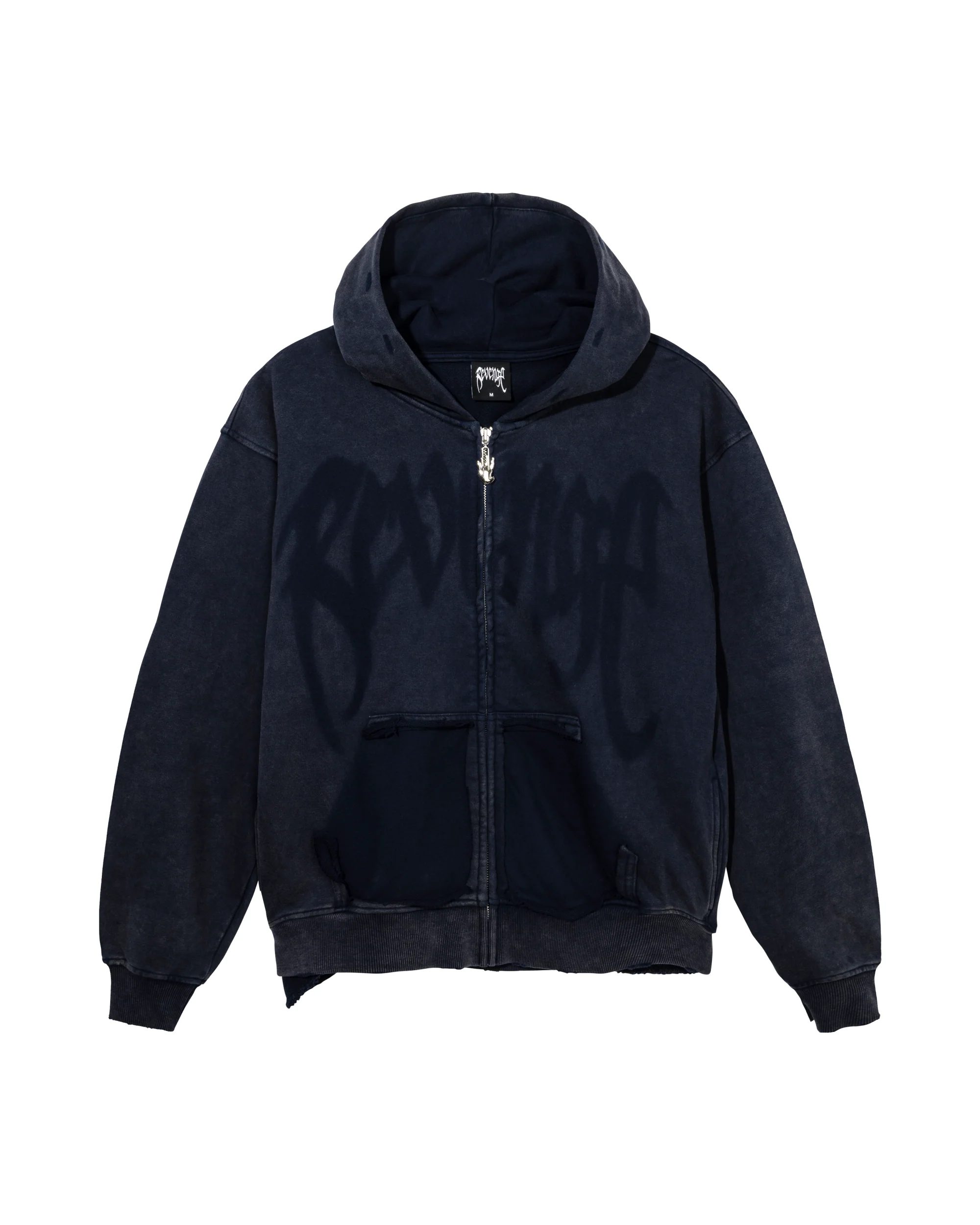 X STENCIL HEARTBREAK ZIP VINTAGE WASHED NAVY