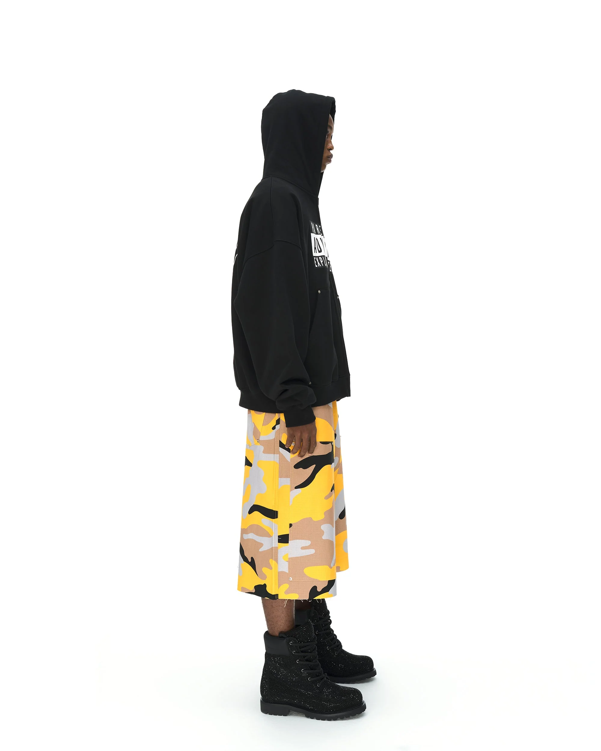 YELLOW CAMO BAGGY JORTS - Image 13