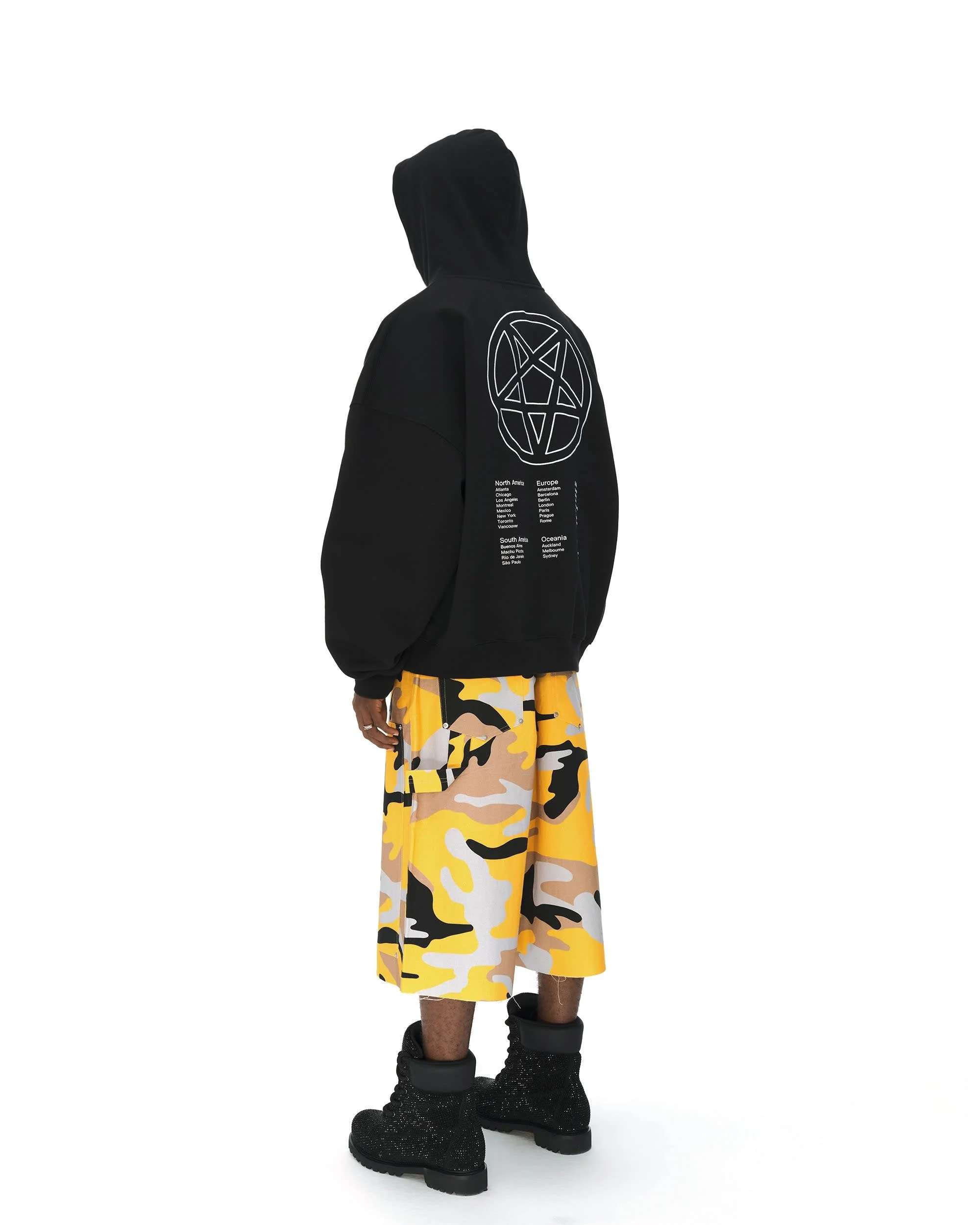 YELLOW CAMO BAGGY JORTS - Image 4