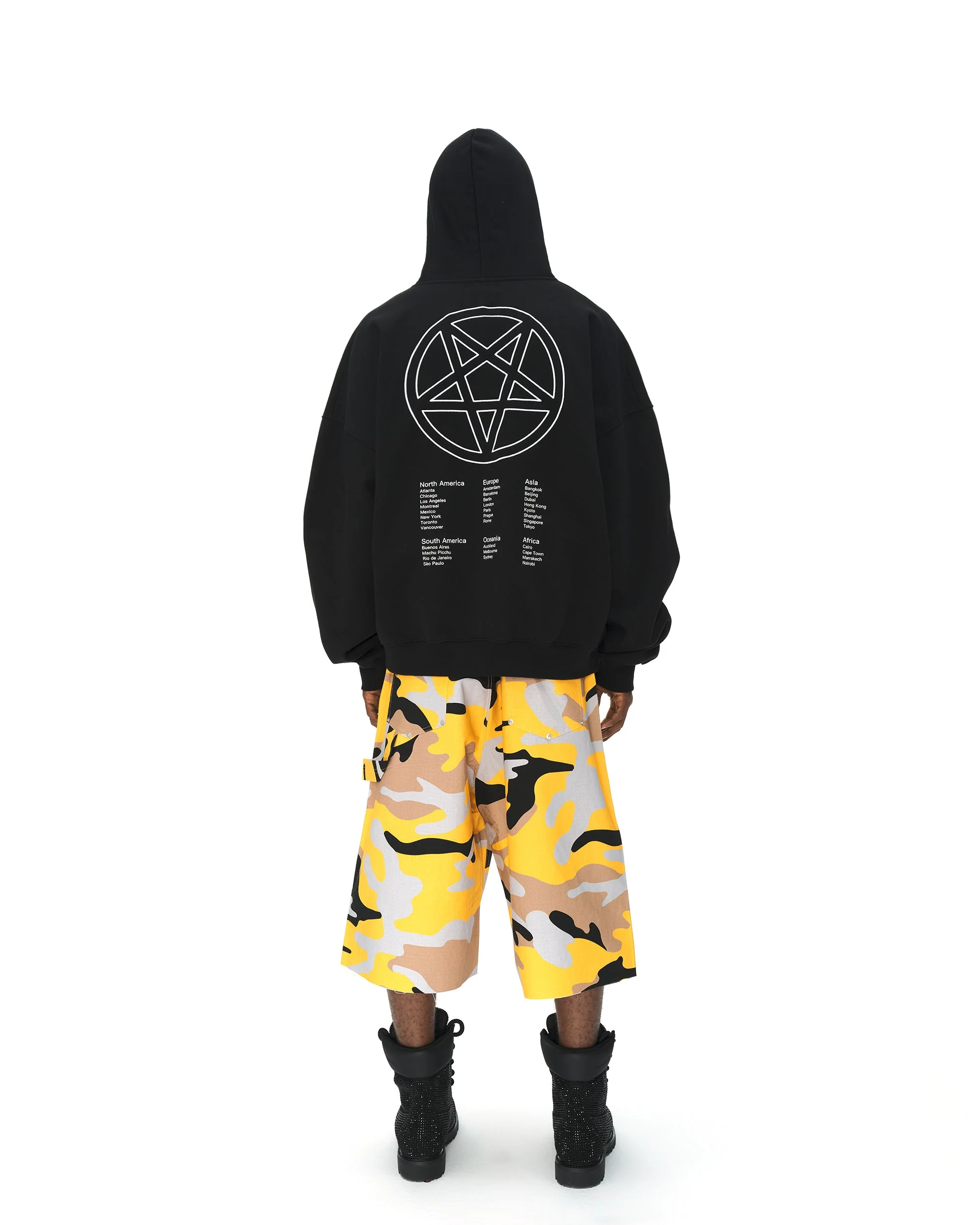 YELLOW CAMO BAGGY JORTS - Image 6
