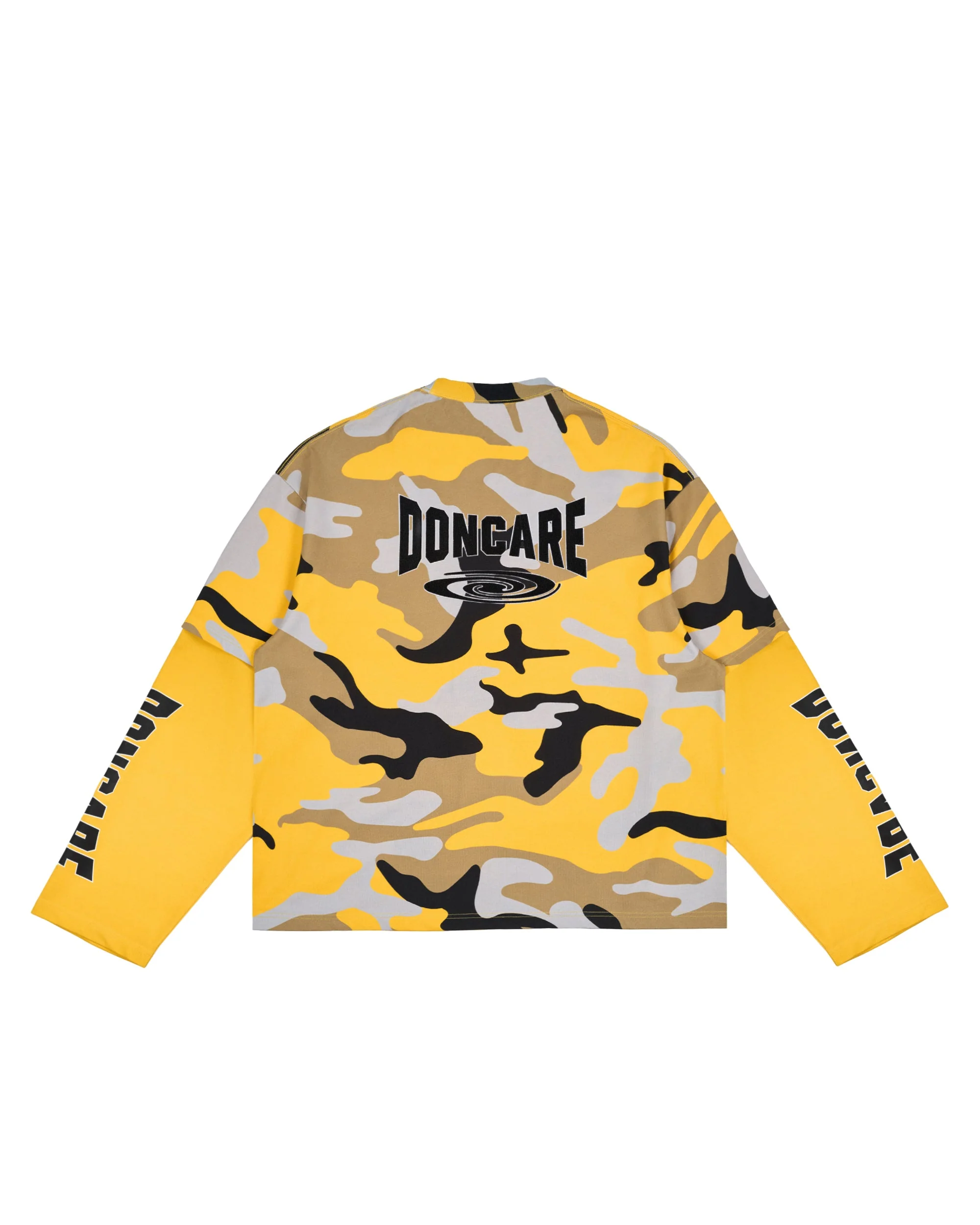 YELLOW CAMO FAUX LAYERED LONG SLEEVE T-SHIRT - Image 10