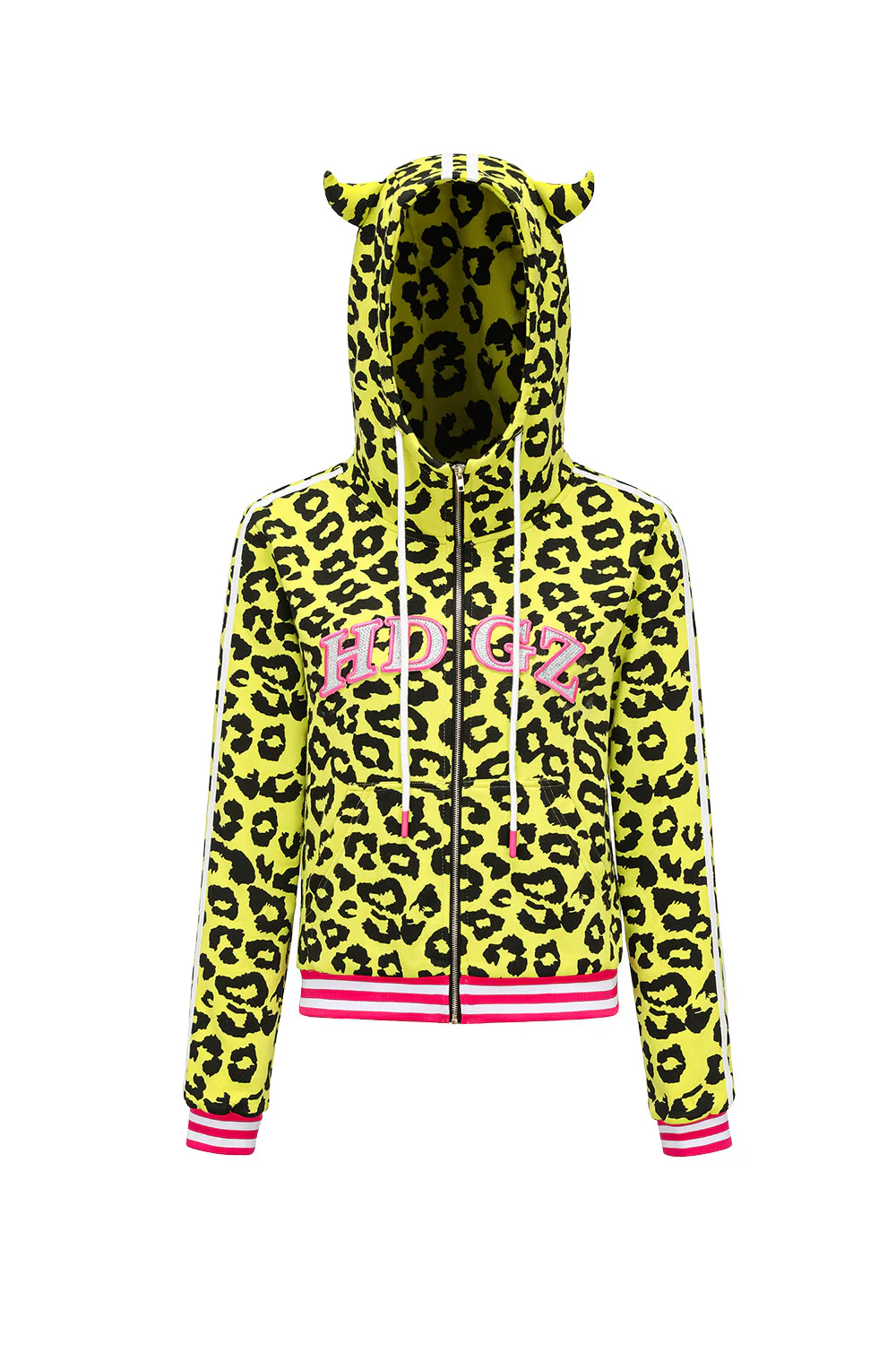 Yellow Leopard Print Hoodie - Image 10