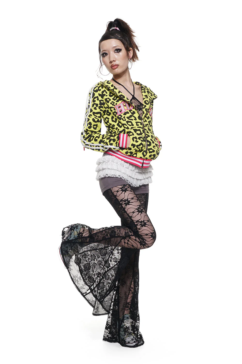 Yellow Leopard Print Hoodie - Image 15