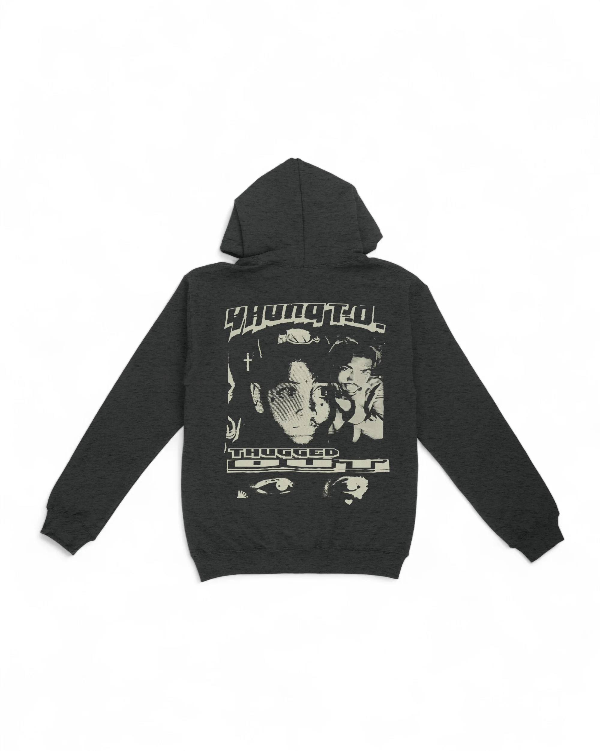 Yhung T.O. - Thugged Out Charcoal Hoodie - Image 2