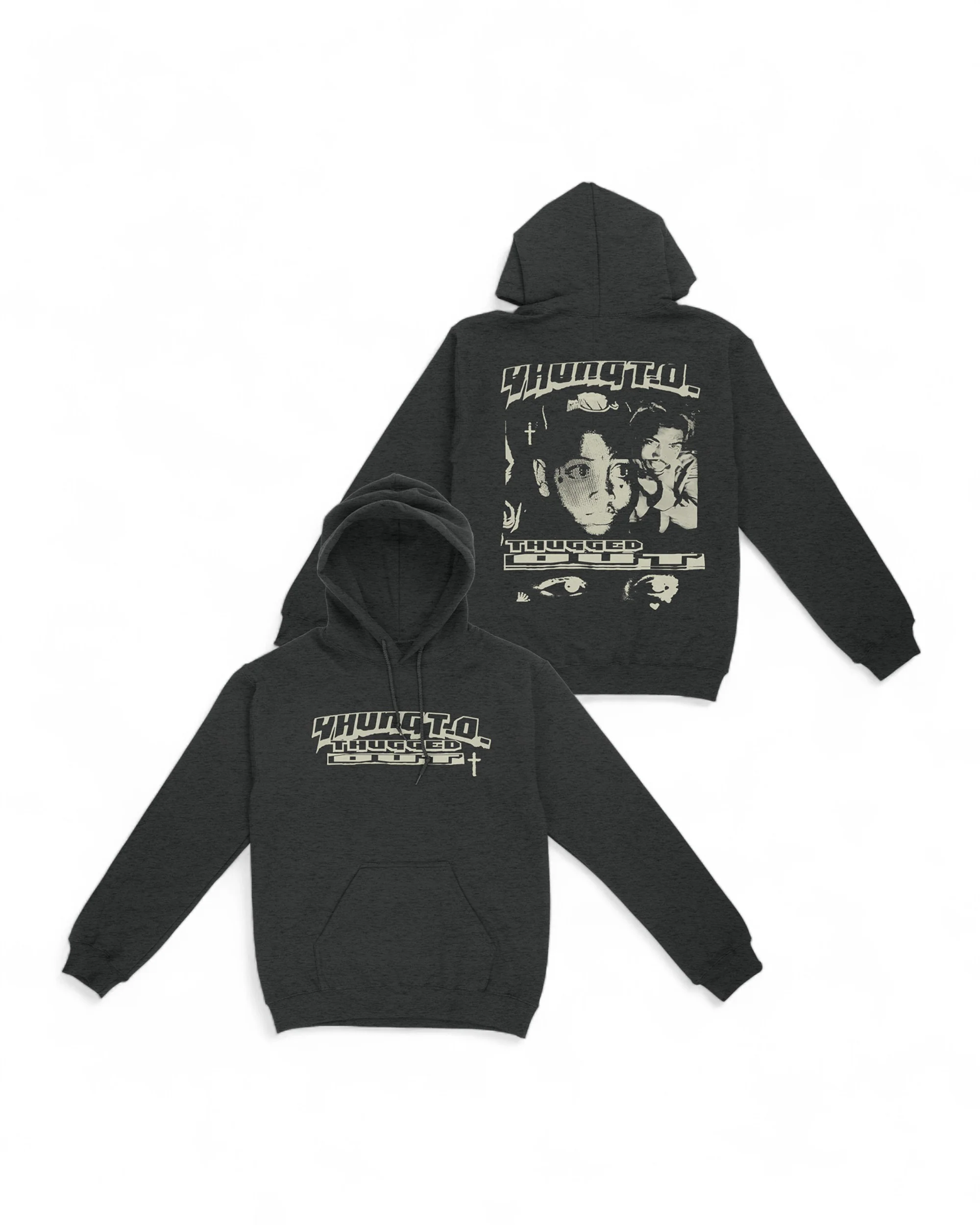 Yhung T.O. - Thugged Out Charcoal Hoodie - Image 3