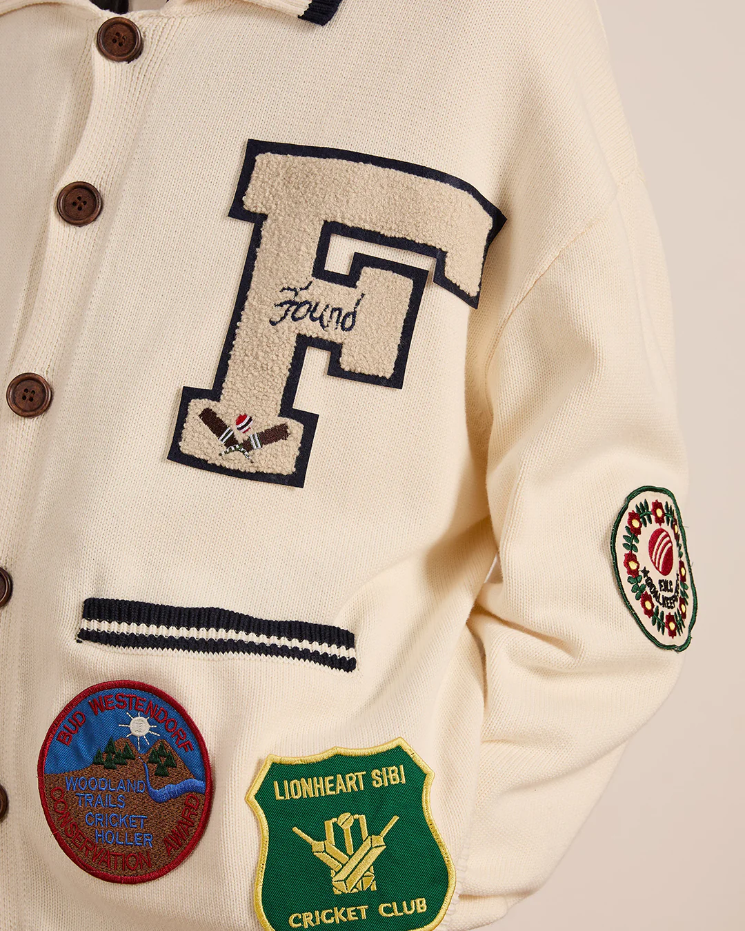 York Varsity Patch Collared Cardigan - Image 10