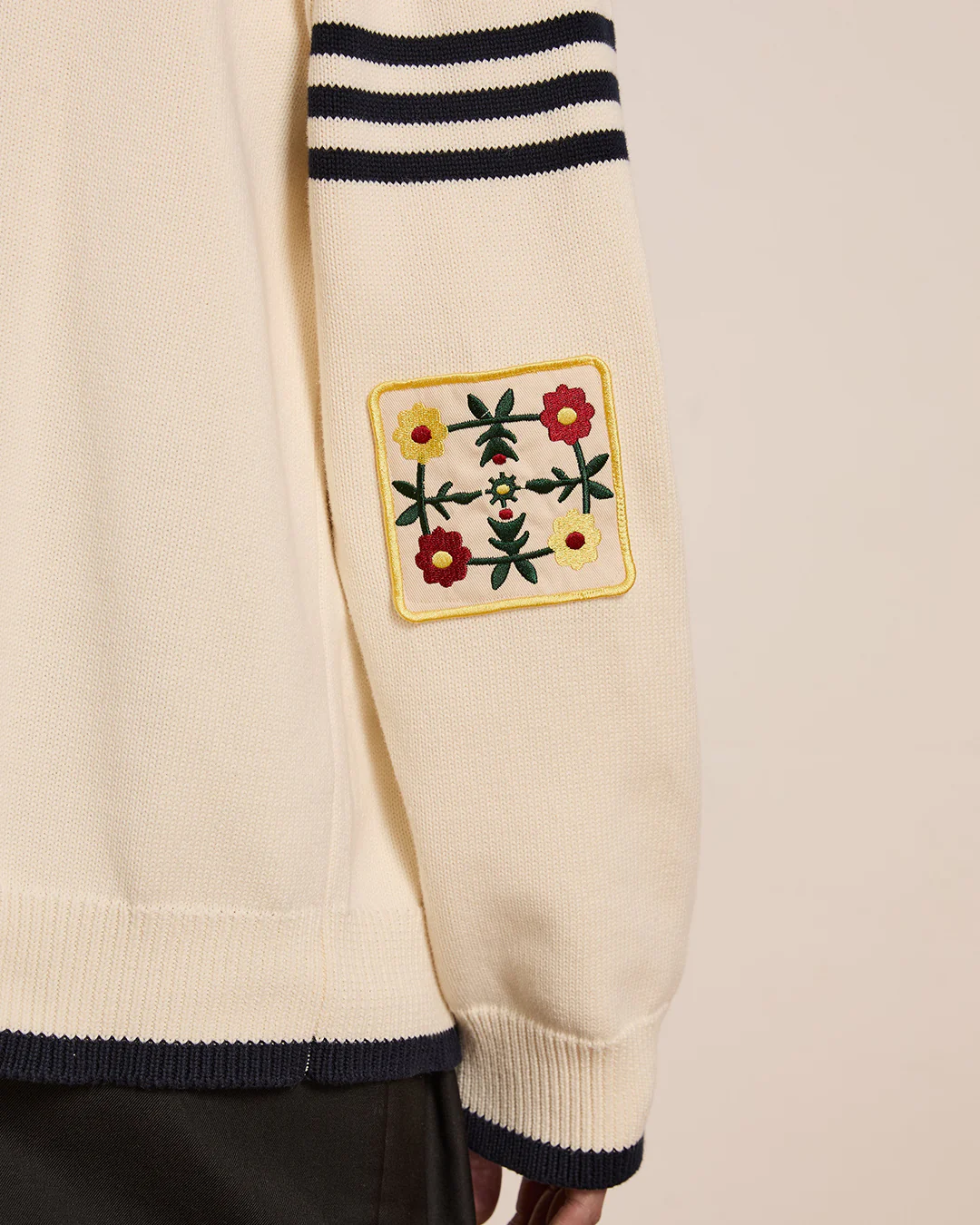 York Varsity Patch Collared Cardigan - Image 12