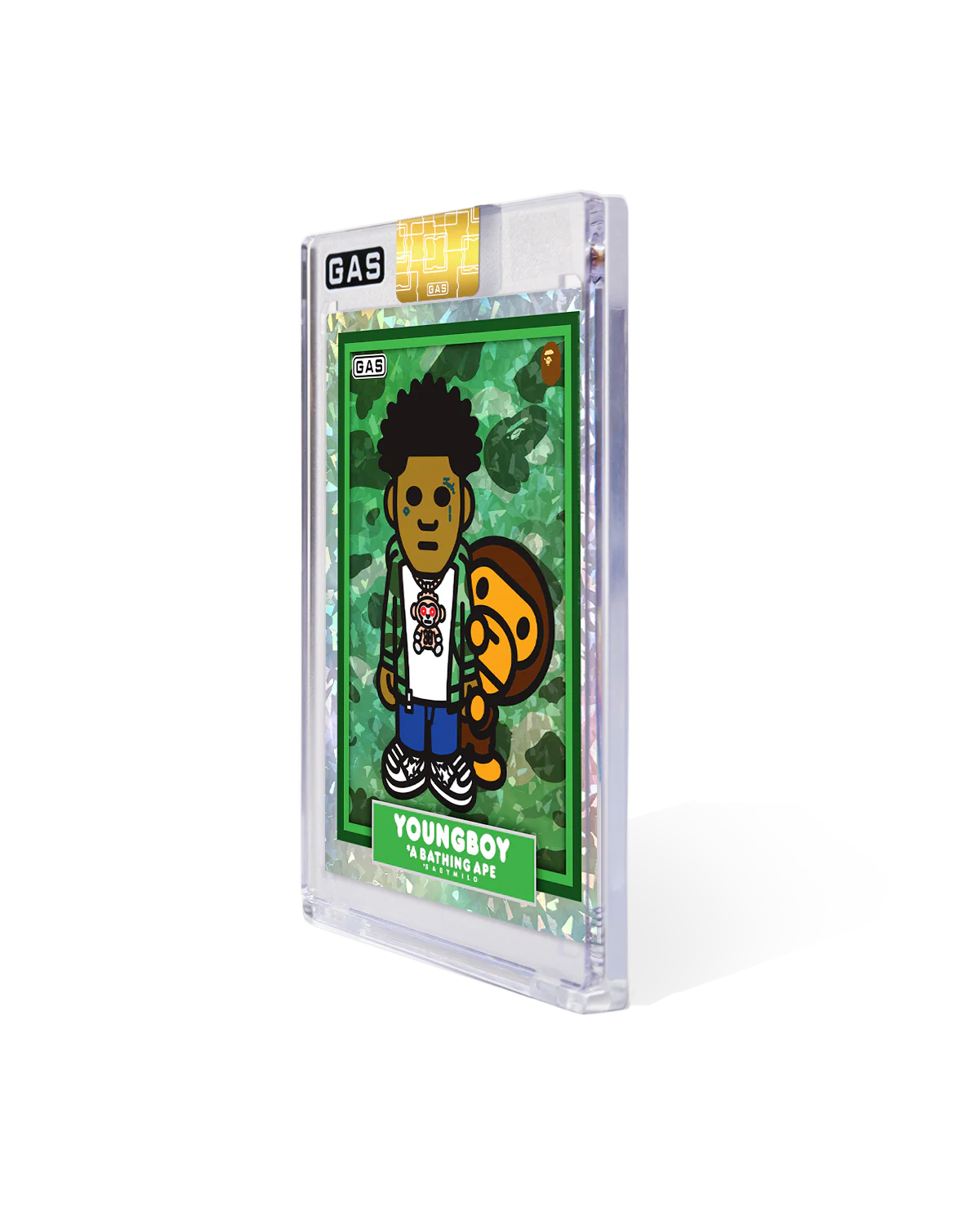 Limited Edition YoungBoy Never Broke Again x BAPE® x GAS Cracked Ice Foil Card - Image 3