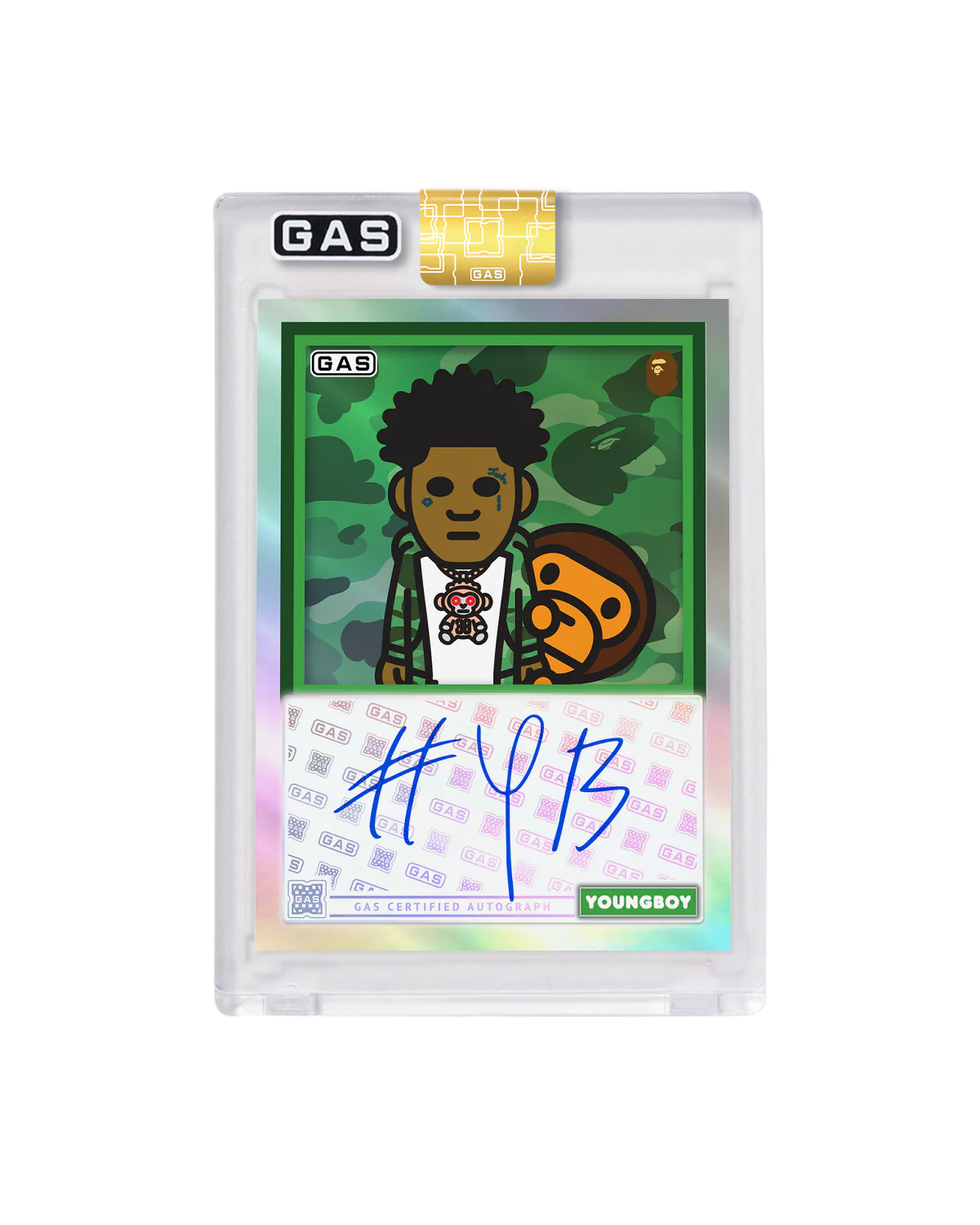 YoungBoy Never Broke Again x BAPE® x GAS Trading Card - Image 3