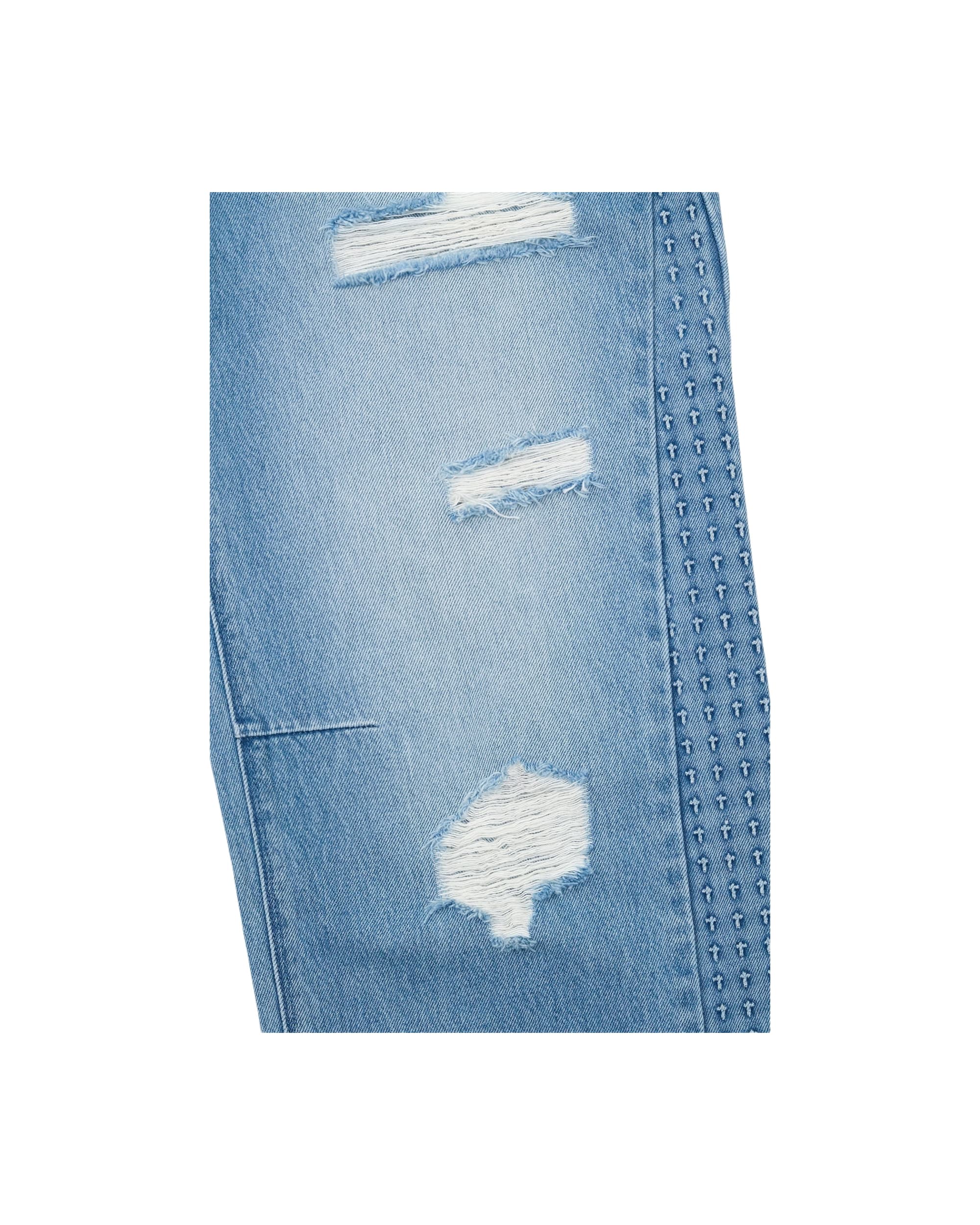 ZED STRAIGHT LEG JEAN | GLACIER BLUE 3D CROSS - Image 5