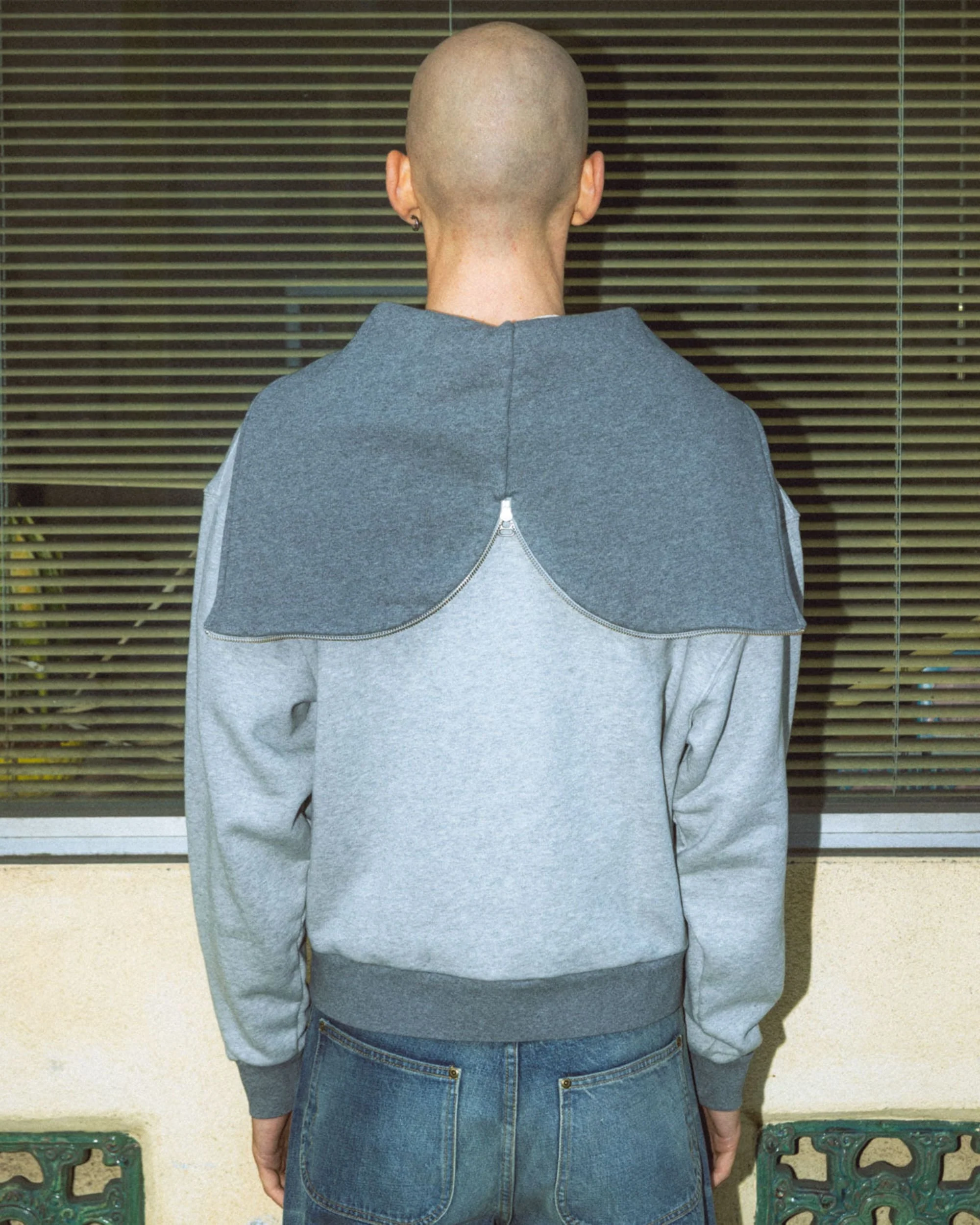 Zip Hoodie - Heather Grey - Image 4