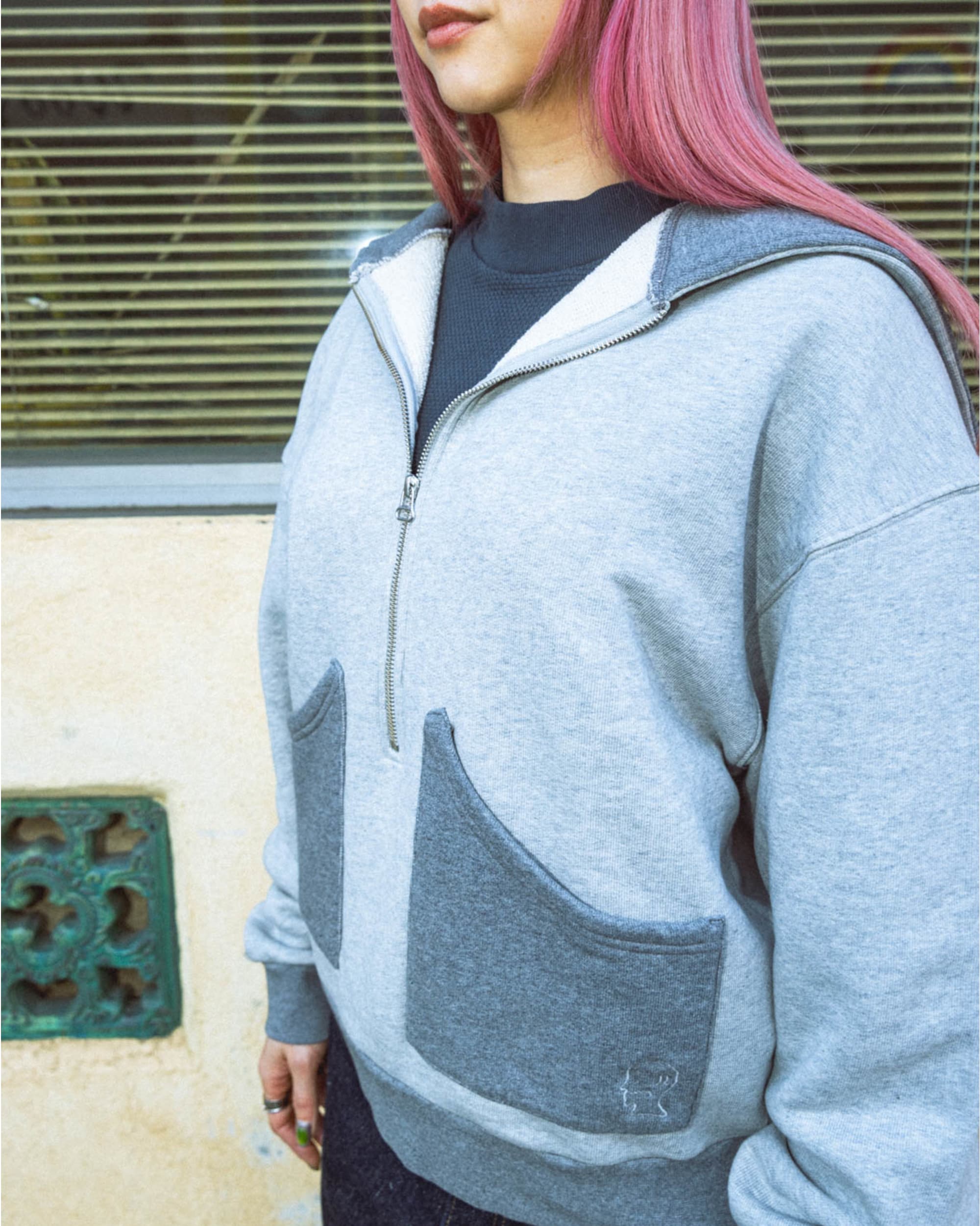 Zip Hoodie - Heather Grey - Image 5