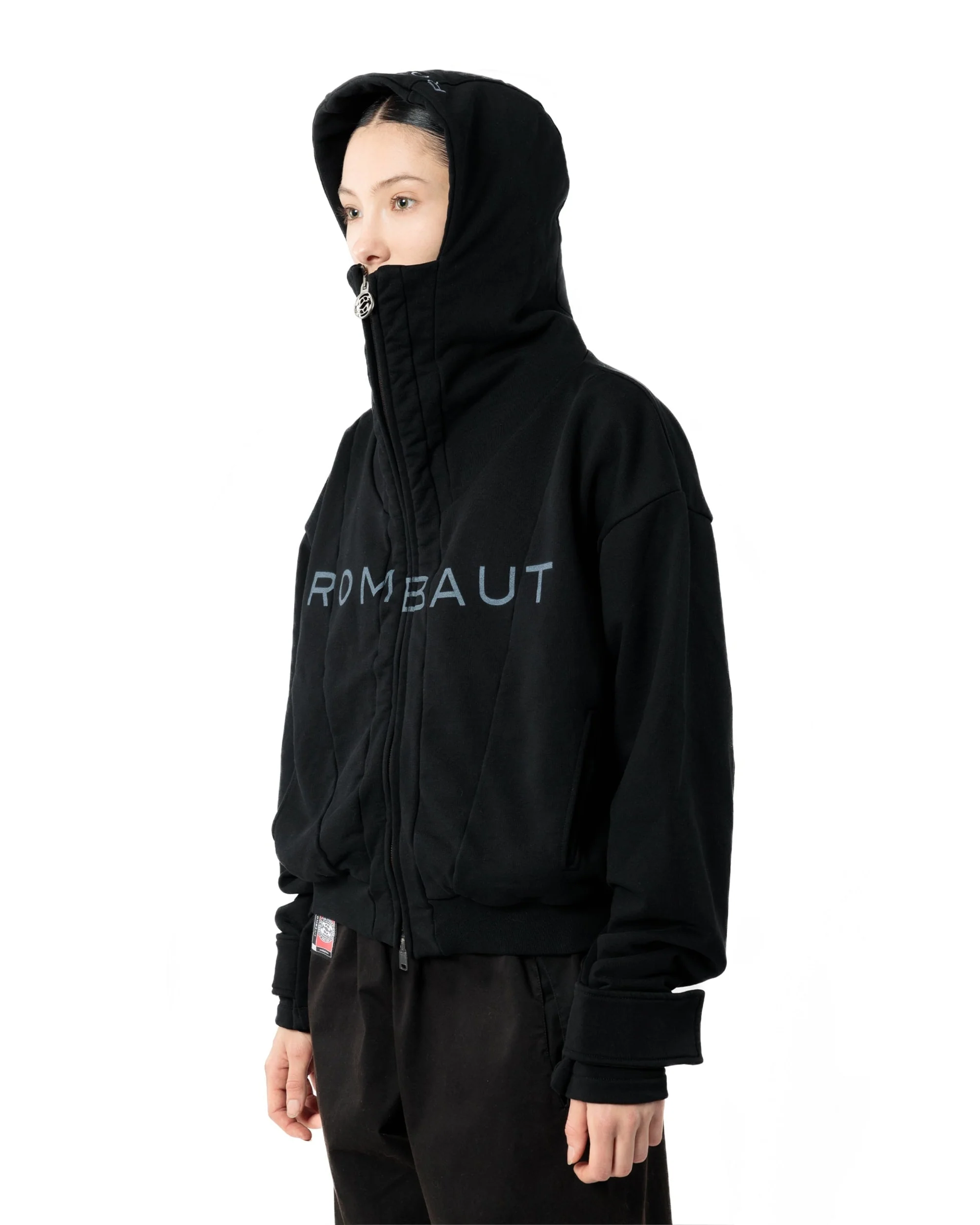 ZIPPER HOODIE Black - Image 2