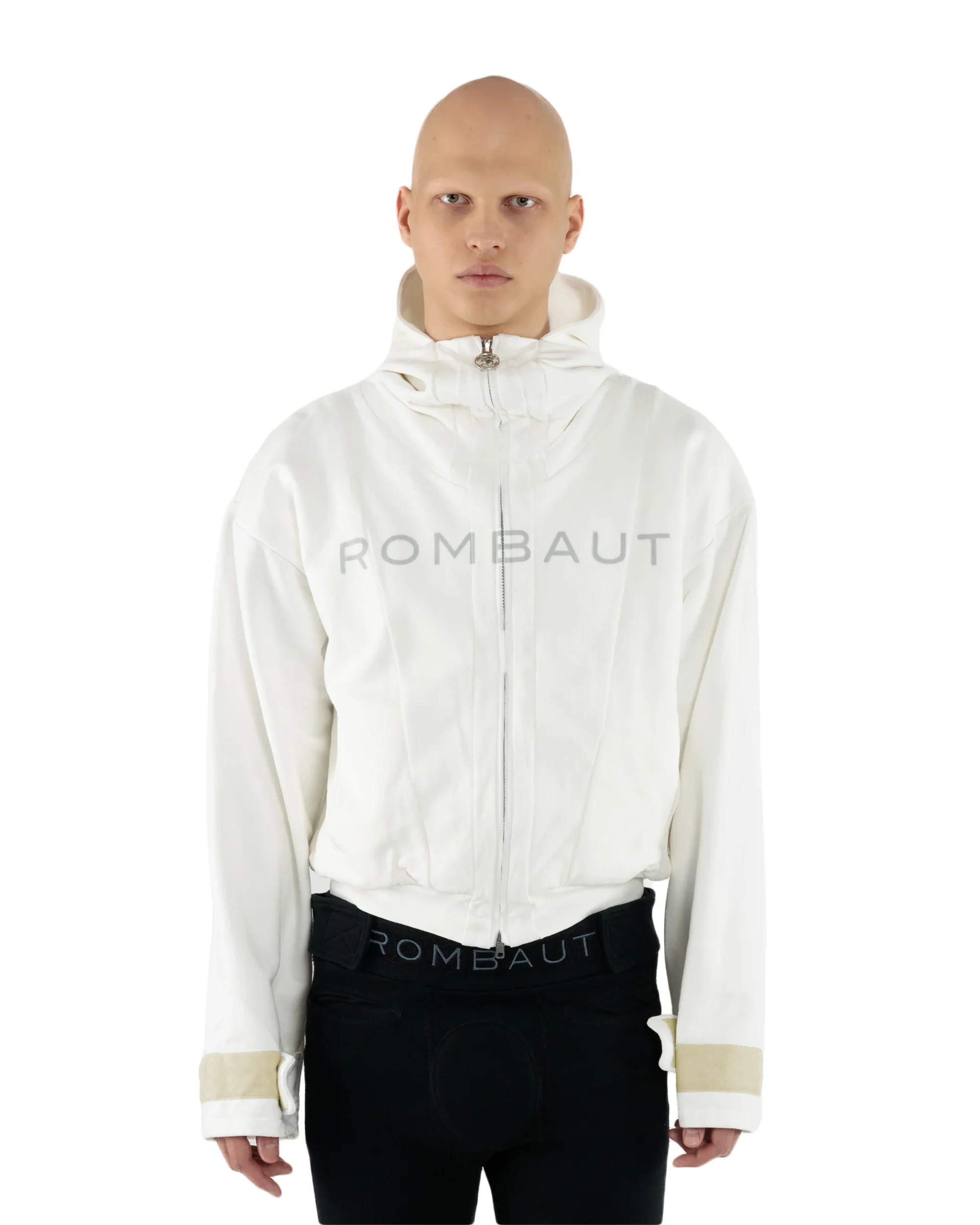 ZIPPER HOODIE - White