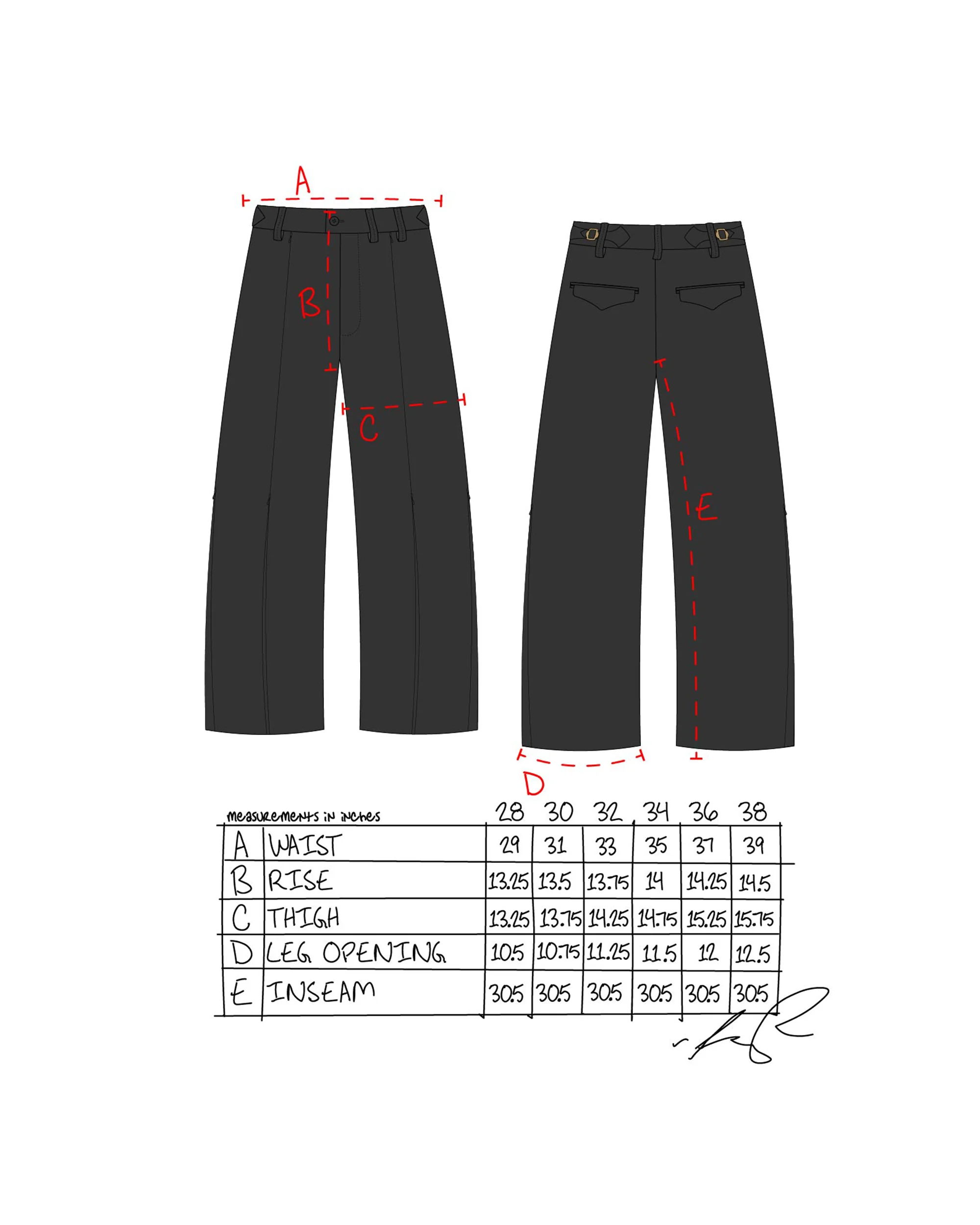 Zipper Pants - Black - Image 4